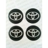 Наклейки Toyota cиликон (Белый логотип на черном фоне)
