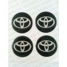 Наклейки Toyota cиликон (Белый логотип на черном фоне)