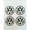 Наклейки VW cиликон (Белый логотип на черном фоне)