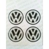 Наклейки VW cиликон (Белый логотип на черном фоне)