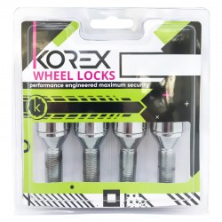 Korex | Болты секретные М14x1.5x28 Конус Вращающееся кольцо Ключ 17-19 (Audi, Seat, Skoda, Mercedes, Volkswagen)