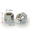 Гайка колесная M12x1,25x21мм Конус Ключ 17 (Subaru, Suzuki, Niva, Nissan, Infiniti, Matiz) под железные диски