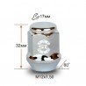 Гайка колесная М12x1,5x32мм Конус Хром Ключ 17 (Chevrolet, Citroen, Hyundai, Kia, Mazda, Toyota) для узких отверстий в диске