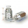 Гайка колесная М12x1,5x35мм Конус Цинк Ключ 21 (Chevrolet, Citroen, Daihatsu, Hyundai, Kia, Mazda, Peugeot, Toyota, Lexus)