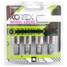 Korex | Болты секретные М14x1.5x28 Сфера Вращающееся кольцо Ключ 17-19 (Audi, SsangYong, Seat, Skoda, Mercedes-Benz, Volkswagen)
