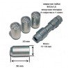 FARAD MICROLOCK | Гайки секретки М12х1.5х36 Конус для узких отверстий в дисках Внутренний ключ 17-19