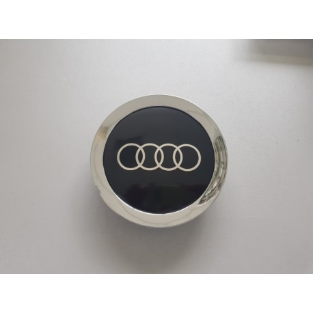 Колпачки на диски Audi (146/58) Хром с черной наклейкой
