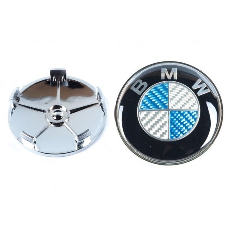 Колпачки на диски BMW (68/65) Белый/Синий