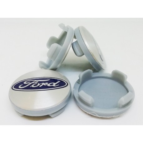 Колпачки на диски Ford (54/50) синий логотип/серебряный фон 6M211003AAbl