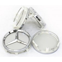 Колпачки на диски Mercedes (61/58) Серебряные