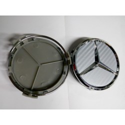 Колпачки на диски Mercedes (75/70) Серый карбон