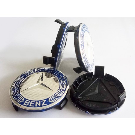 Колпачки на диски Mercedes (75/70) синие A1714000025
