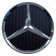 Колпачки на диски Mercedes (75/70) Черный карбон