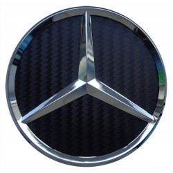 Колпачки на диски Mercedes (75/70) Черный карбон