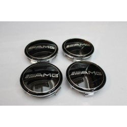 Колпачки на диски Mercedes AMG (75/70) Черные
