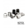 Korex | Гайки секретні М12x1.5x22 Конус Рухоме кільце Ключ 19-21 (Hyundai, Fiat, Ford, Kia, Mazda, Toyota) під залізні диски