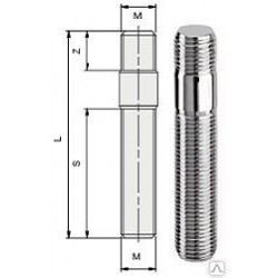 Шпилька колесная резьбовая М12*1,5*80/15мм