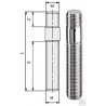 Шпилька колесная резьбовая М14*1,5*80/15мм