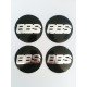 Наклейки BBS D56 мм алюминий (Серебристый логотип на черном фоне)