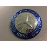 Наклейки Mercedes D56 мм алюминий (Синий логотип на серебристом фоне)