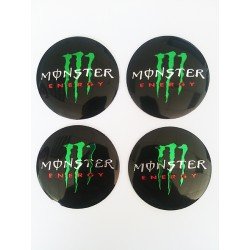 Наклейки Monster Energy D56 мм алюминий (Логотип на черном фоне)