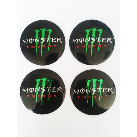 Наклейки Monster Energy D56 мм алюминий (Логотип на черном фоне)