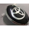Наклейки Toyota D56 мм алюминий (Черный логотип на серебристом фоне)