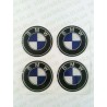 Наклейки BMW cиликон (Бело-синий логотип на черном фоне)