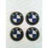 Наклейки BMW cиликон (Бело-синий логотип на черном фоне)