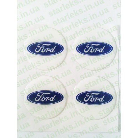 Наклейки Ford cиликон (Синий логотип на белом фоне)