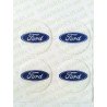 Наклейки Ford cиликон (Синий логотип на белом фоне)