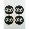 Наклейки Hyundai cиликон (Белый логотип на черном фоне)