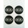 Наклейки KIA cиликон (Белый логотип на черном фоне)