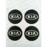 Наклейки KIA cиликон (Белый логотип на черном фоне)