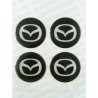 Наклейки Mazda cиликон (Белый логотип на черном фоне)